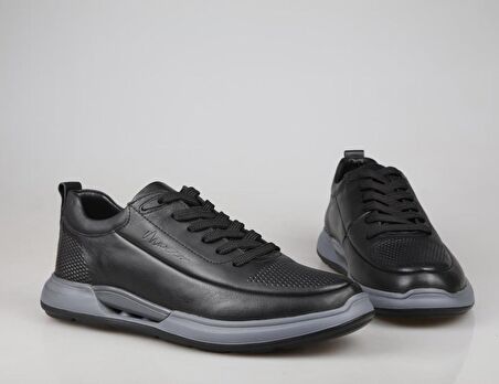 MARCOMEN 19537 Hakiki Deri Siyah Erkek Günlük Ayakkabı