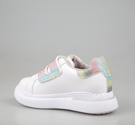 Bücür Ortopedi 502 Barbili Beyaz Çocuk Sneakers
