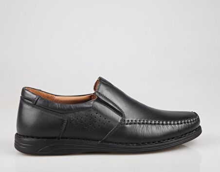 KOMCERO 4y015 Hakiki Deri Siyah Erkek Günlük Ayakkabı