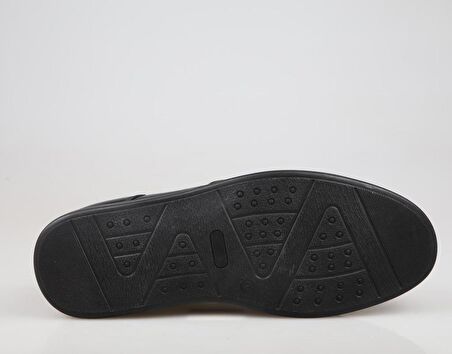 KOMCERO 4y015 Hakiki Deri Siyah Erkek Günlük Ayakkabı