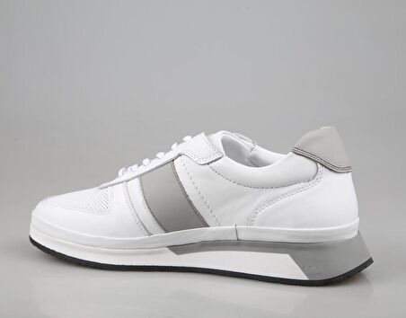 KOMCERO 4y0926 Hakiki Deri Beyaz Erkek Günlük Ayakkabı