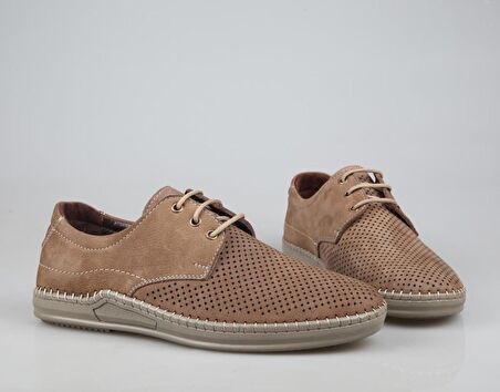 KOMCERO 4y1030 Hakiki Deri Vizon Nubuk Erkek Günlük Ayakkabı