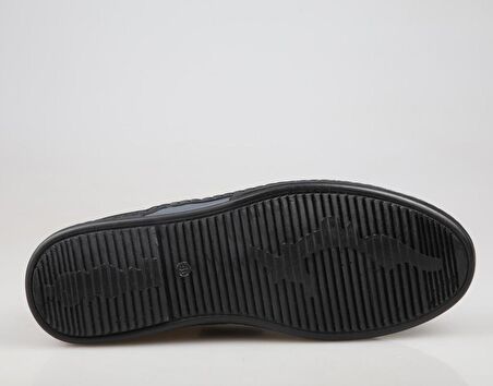 KOMCERO 4y1030 Hakiki Deri Siyah Nubuk Erkek Günlük Ayakkabı