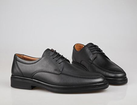 KOMCERO 4y1049 Hakiki Deri Siyah Erkek Günlük Ayakkabı