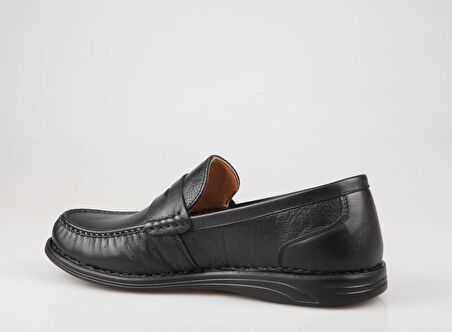 KOMCERO 4y1045 Hakiki Deri Siyah Erkek Günlük Ayakkabı