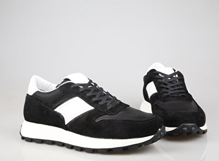 KOMCERO 4y2008 Hakiki Deri Siyah Erkek Günlük Ayakkabı