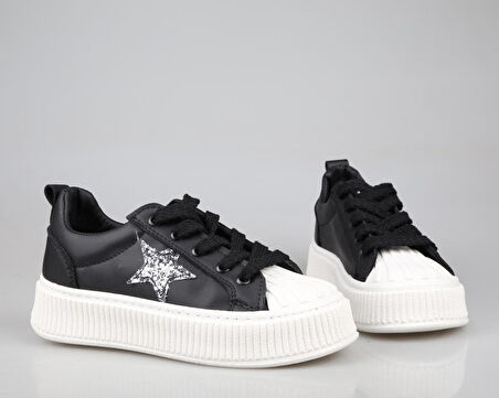 Style Star 7100 Siyah-Beyaz Kadın Sneakers