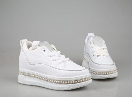 pm128 k087 Beyaz Kadın Sneakers