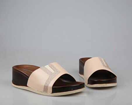 Pierre Cardin Pc-7021 Ortopedik Krem Kadın Terlik