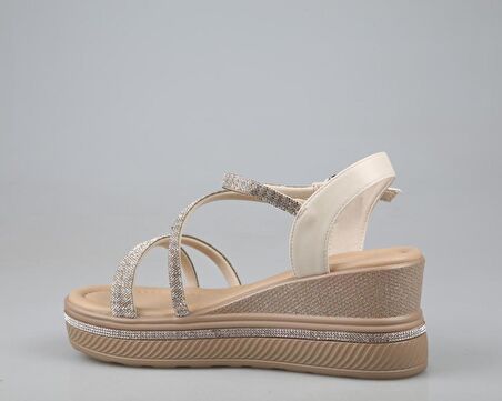 GUJA 24y429-1 Bej Kadın Sandalet