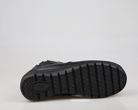 CASTLE BLACK 42759 Hakiki Deri Ortopedik Siyah Kadın Bot