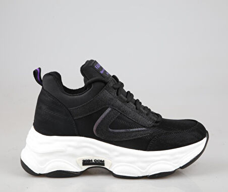 GUJA 23k302 Dolgu Topuk Siyah Kadın Sneakers