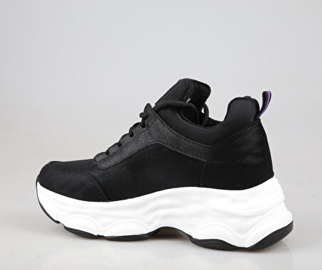 GUJA 23k302 Dolgu Topuk Siyah Kadın Sneakers