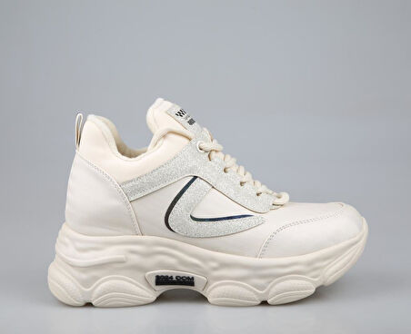 GUJA 24k302 Dolgu Topuk Bej Kadın Sneakers