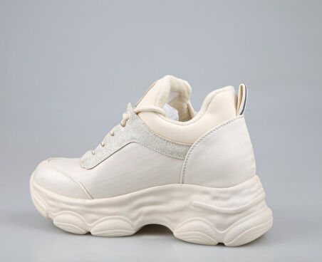 GUJA 24k302 Dolgu Topuk Bej Kadın Sneakers