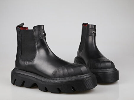 MARCOMEN 20322 Hakiki Deri Siyah Nubuk Erkek Günlük Ayakkabı