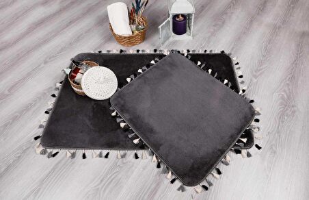 My Evilla Modern Dekoratif Multi Saçaklı Klozet Takımı 60x100