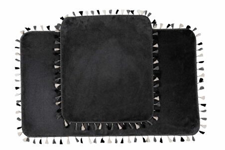 My Evilla Modern Dekoratif Multi Saçaklı Klozet Takımı 60x100