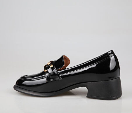 Miss Park Moda k1014/1 Loafer Siyah Kadın Babet