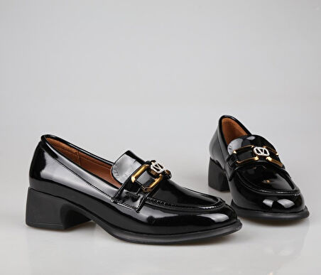 Miss Park Moda k1014/1 Loafer Siyah Kadın Babet