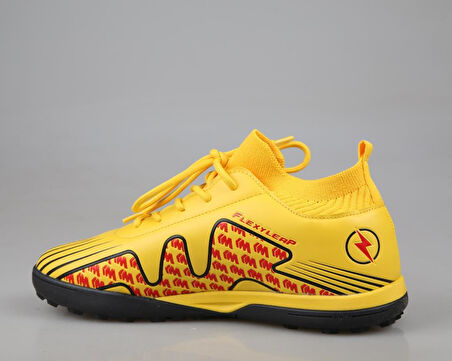 Cool Pele Çoraplı Sarı Çocuk Halı Saha Ayakkabısı