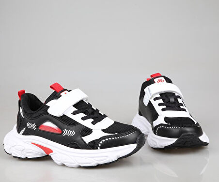 Pepino 1866 Siyah-Kırmızı Çocuk Sneakers