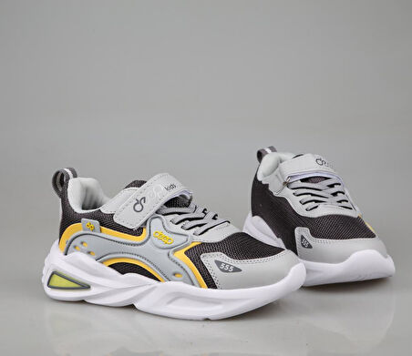 Marka Sesi 555 Gri Sarı Çocuk Sneakers