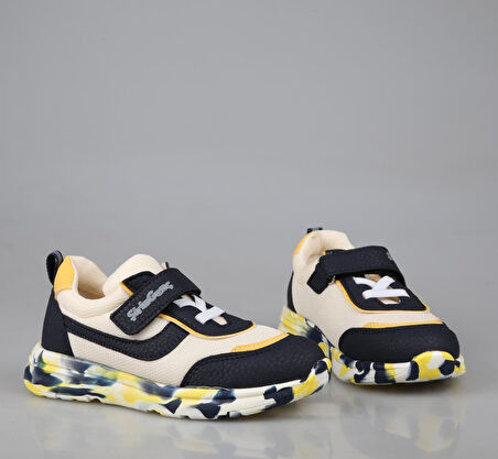 Şirin Bebe 251-1 Lacivert Sarı Çocuk Sneakers