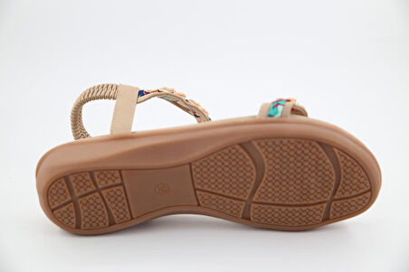 GUJA 25y150-11 Ortopedik Bej Kadın Sandalet