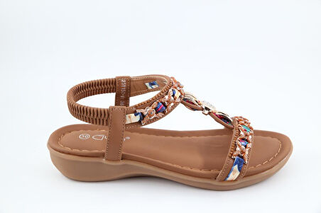 GUJA 25y150-11 Ortopedik Camel Kadın Sandalet