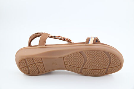GUJA 25y150-11 Ortopedik Camel Kadın Sandalet