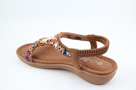 GUJA 25y150-11 Ortopedik Camel Kadın Sandalet