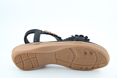 GUJA 25y150-8 Ortopedik Siyah Kadın Sandalet