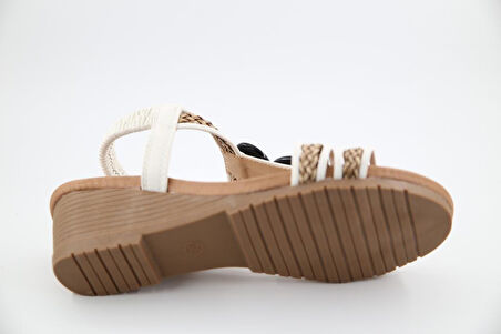 GUJA 25y145-4 Ortopedik Beyaz Kadın Sandalet