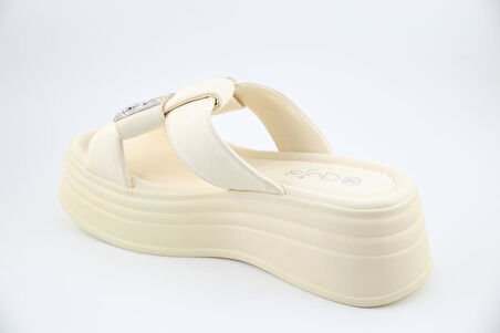 GUJA 25y409-2 Ortopedik Bej Kadın Terlik