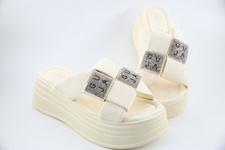 GUJA 25y409-2 Ortopedik Bej Kadın Terlik