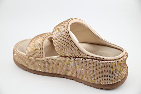 GUJA 25y400-4 Ortopedik Gold Kadın Terlik