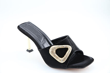 Miss Park Moda k7031 Topuklu Siyah Kadın Terlik