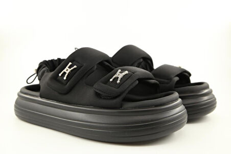 GUJA 25y413-1 Ortopedik Siyah Kadın Sandalet