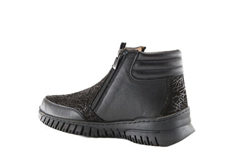 CASTLE BLACK 42753 Hakiki Deri Siyah Kadın Bot