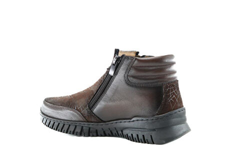 CASTLE BLACK 42753 Hakiki Deri Kahve Kadın Bot