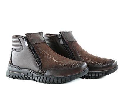 CASTLE BLACK 42753 Hakiki Deri Kahve Kadın Bot