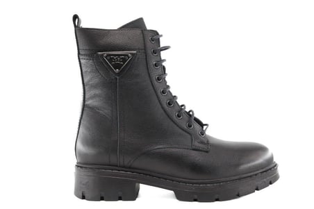 CASTLE BLACK 24121 Hakiki Deri Siyah Kadın Bot