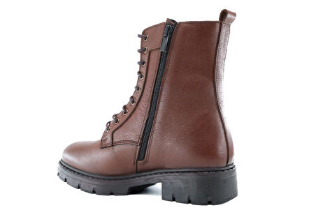 CASTLE BLACK 24121 Hakiki Deri Taba Kadın Bot