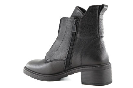 CASTLE BLACK 11032 Hakiki Deri Siyah Kadın Bot