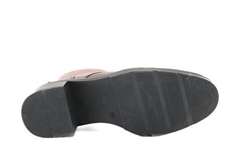 CASTLE BLACK 11032 Hakiki Deri Taba Kadın Bot