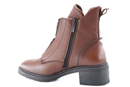 CASTLE BLACK 11032 Hakiki Deri Taba Kadın Bot