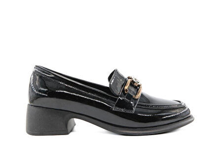 Miss Park Moda 161 k1014 Loafer Siyah Rugan Kadın Günlük Ayakkabı