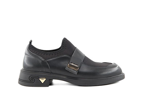 Miss Park Moda 208 k4065 Loafer Siyah Kadın Günlük Ayakkabı