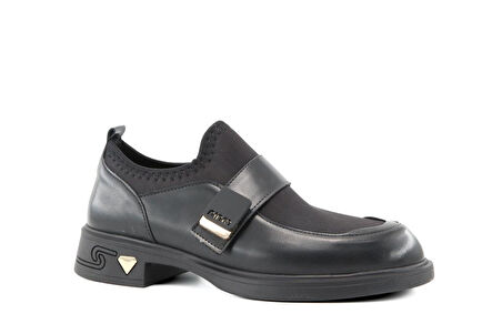 Miss Park Moda 208 k4065 Loafer Siyah Kadın Günlük Ayakkabı